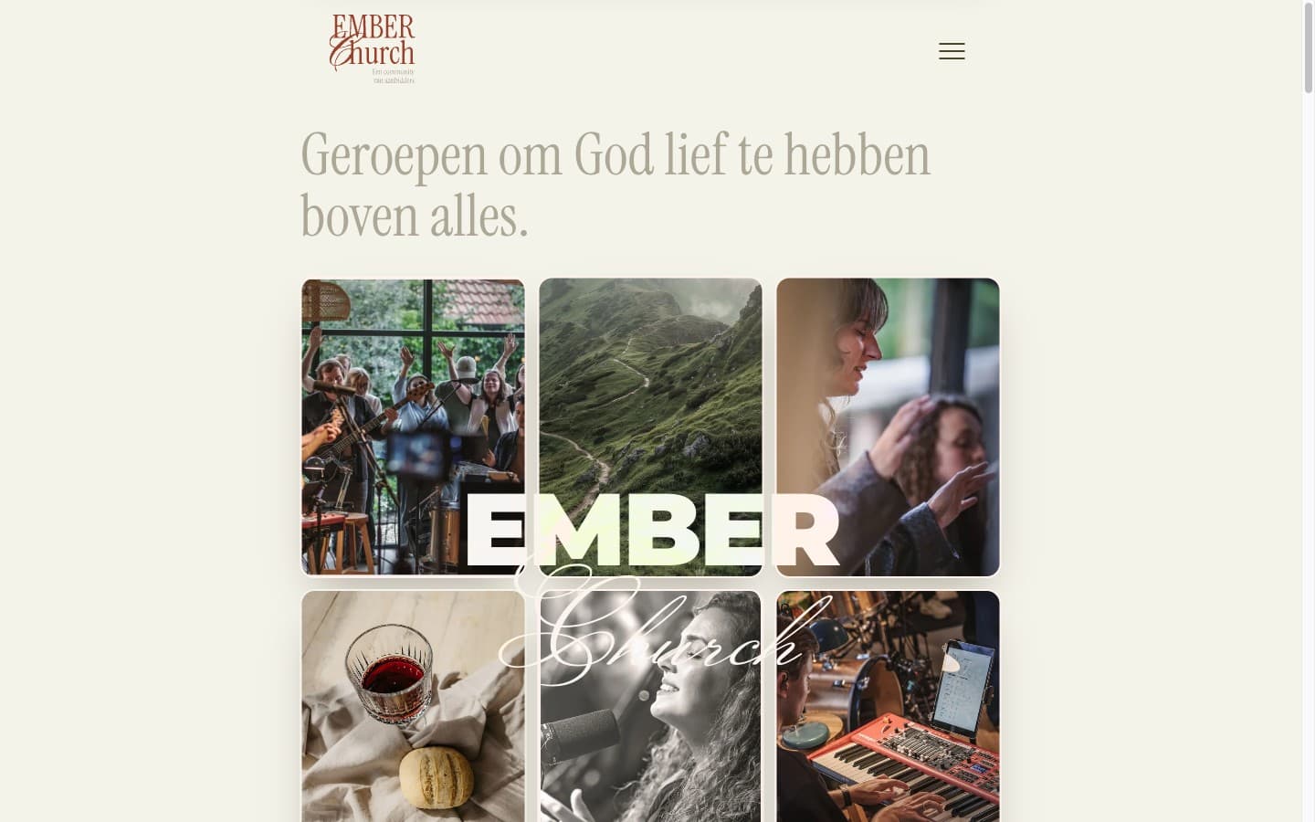 De website van Ember Church