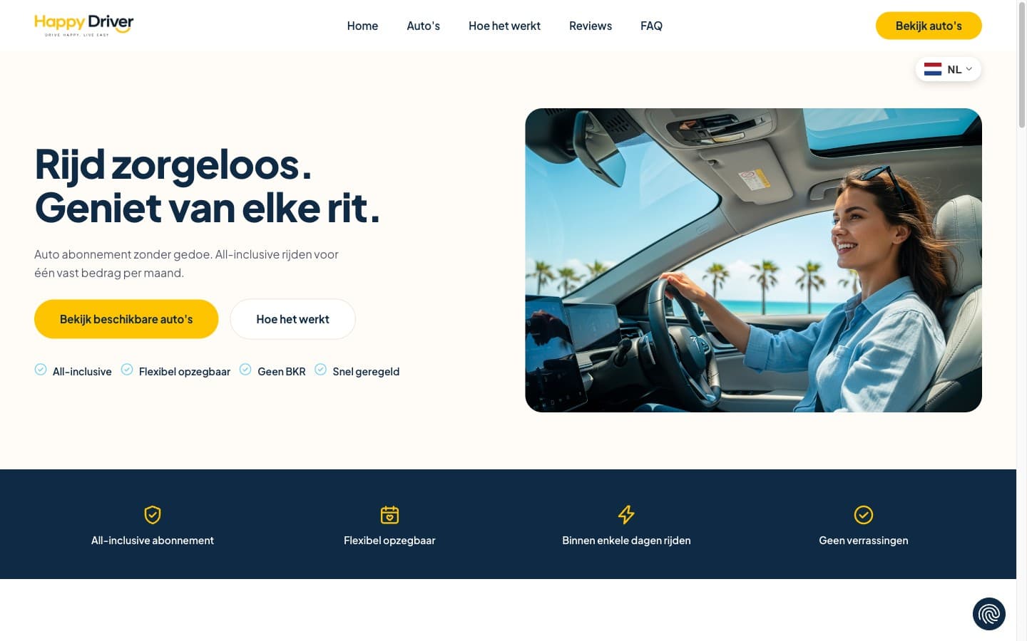 De website van Happy Driver