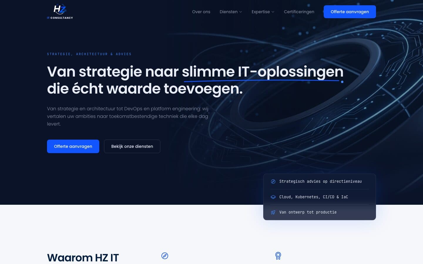 De website van HZ IT