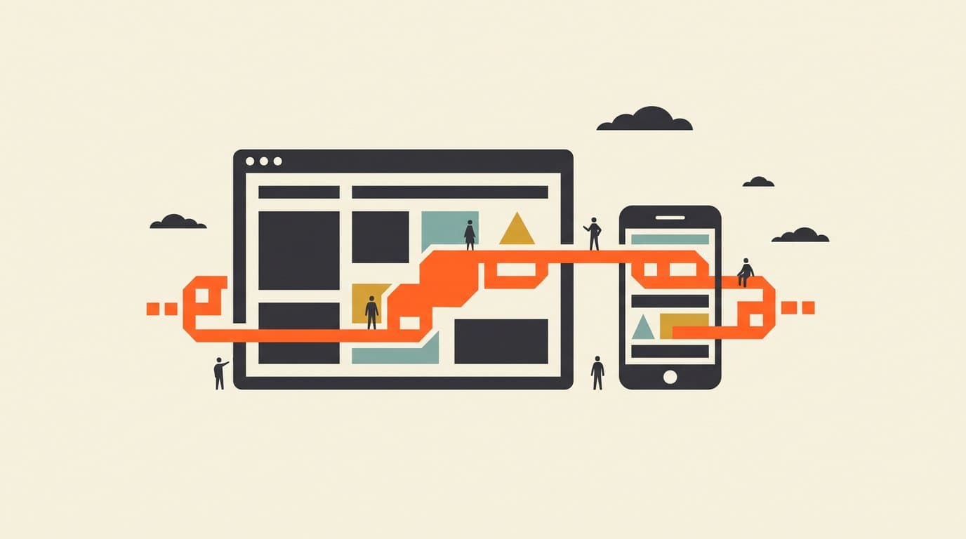 Illustratie bij artikel: Web app laten maken: wanneer het slimmer is dan een app