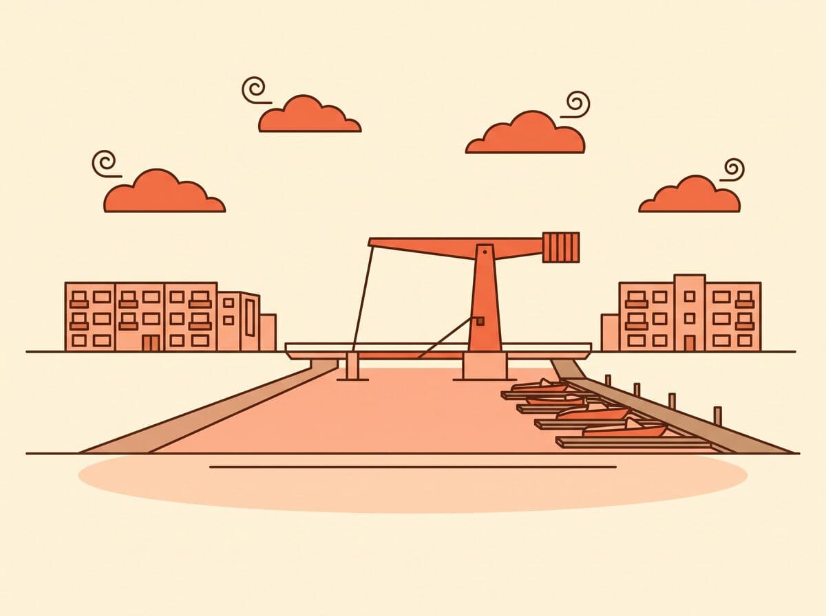 Illustratie van de Spijkenisserbrug over de Oude Maas