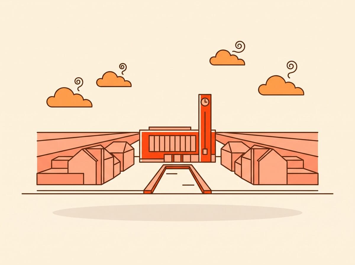 Illustratie van de zonnedaken van Stad van de Zon bij het Park van Luna in Heerhugowaard
